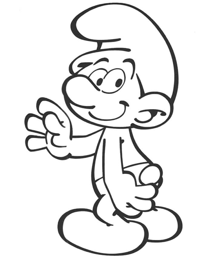 Desenho deSmurf Desastrado para colorir