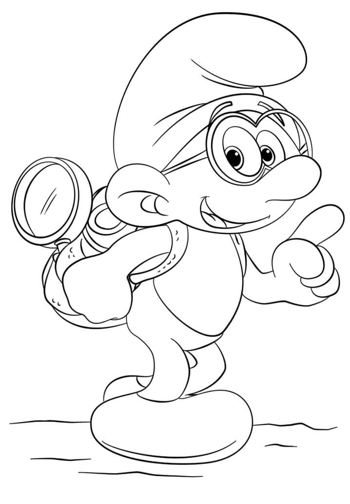 Desenho deSmurf Gênio 1 para colorir