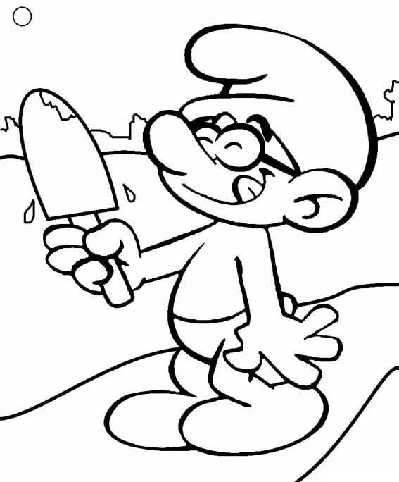 Desenho deSmurf Gênio 4 para colorir