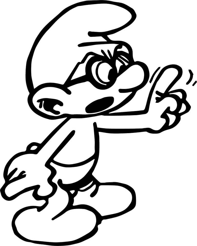 Desenho deSmurf Gênio 5 para colorir