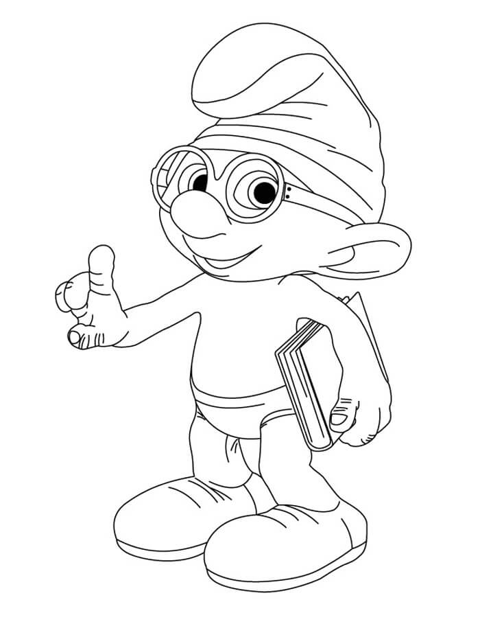 Desenho deSmurf Gênio 6 para colorir