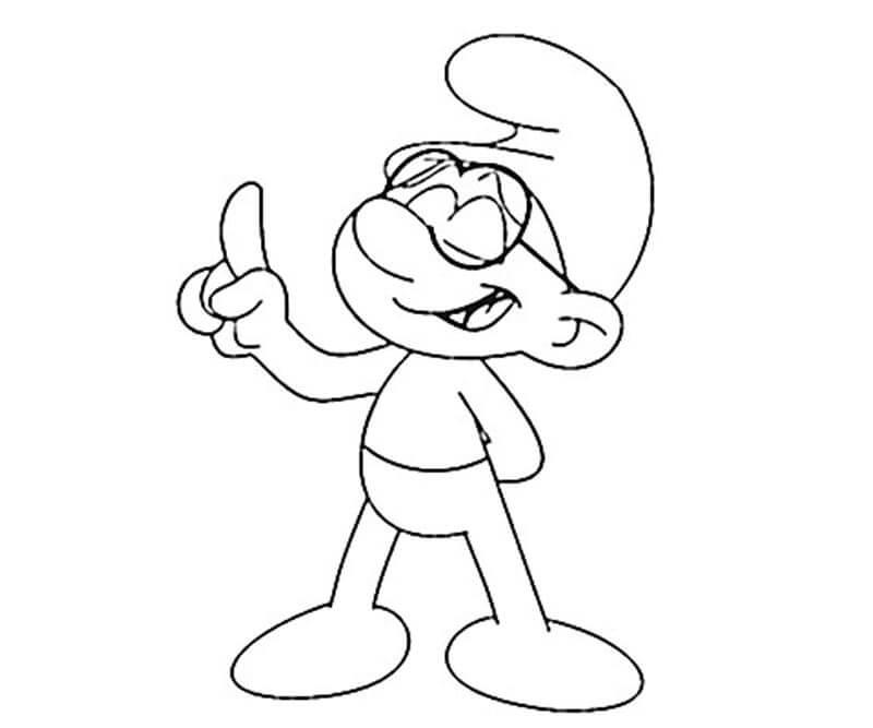 Desenho deSmurf Gênio 7 para colorir