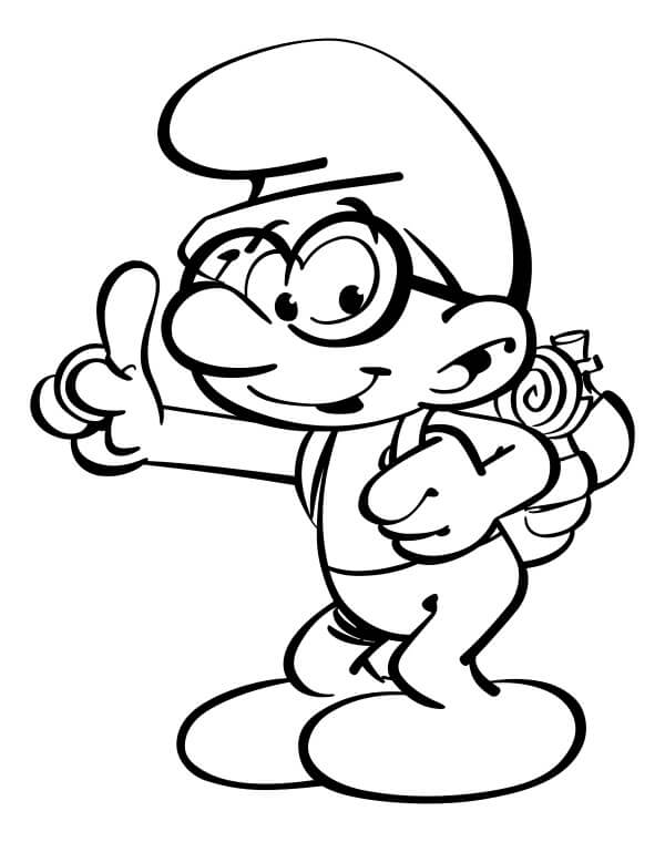 Desenho deSmurf Gênio 8 para colorir