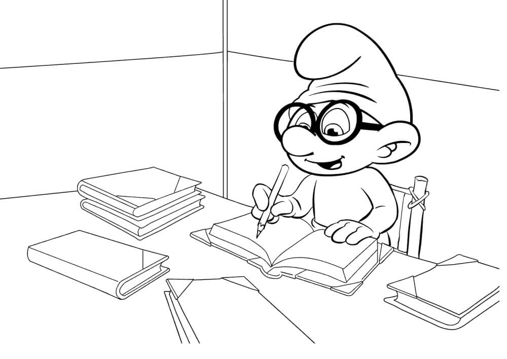 Desenho deSmurf Gênio 9 para colorir