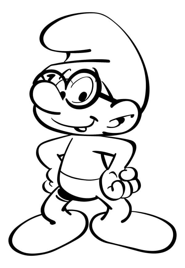 Desenho deSmurf Gênio para colorir