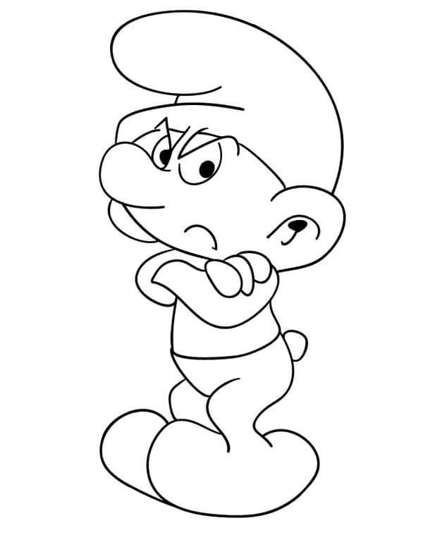 Desenho deSmurf Ranzinza para colorir