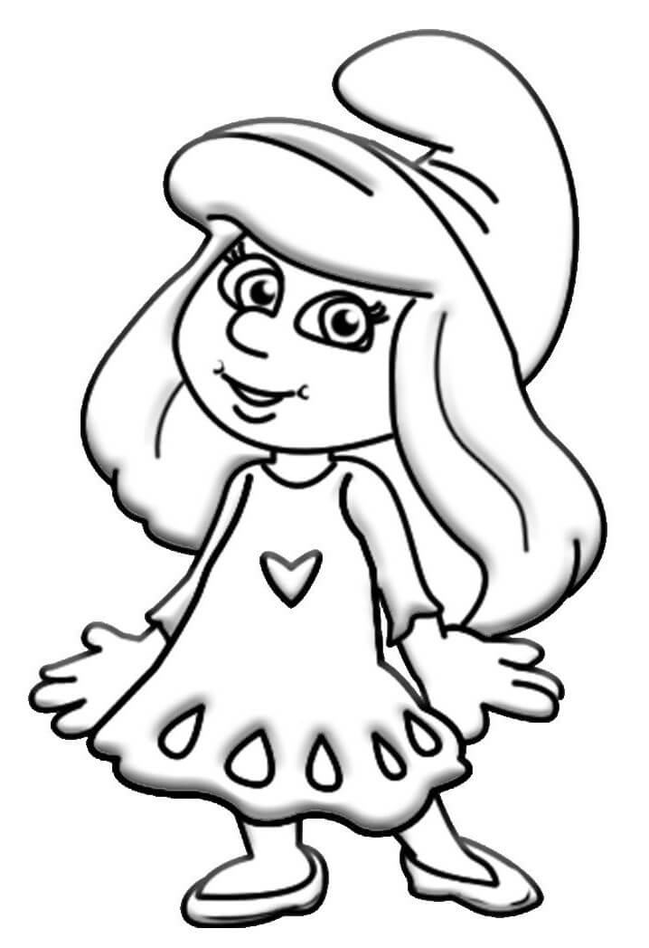 Desenho deSmurfette 10 para colorir