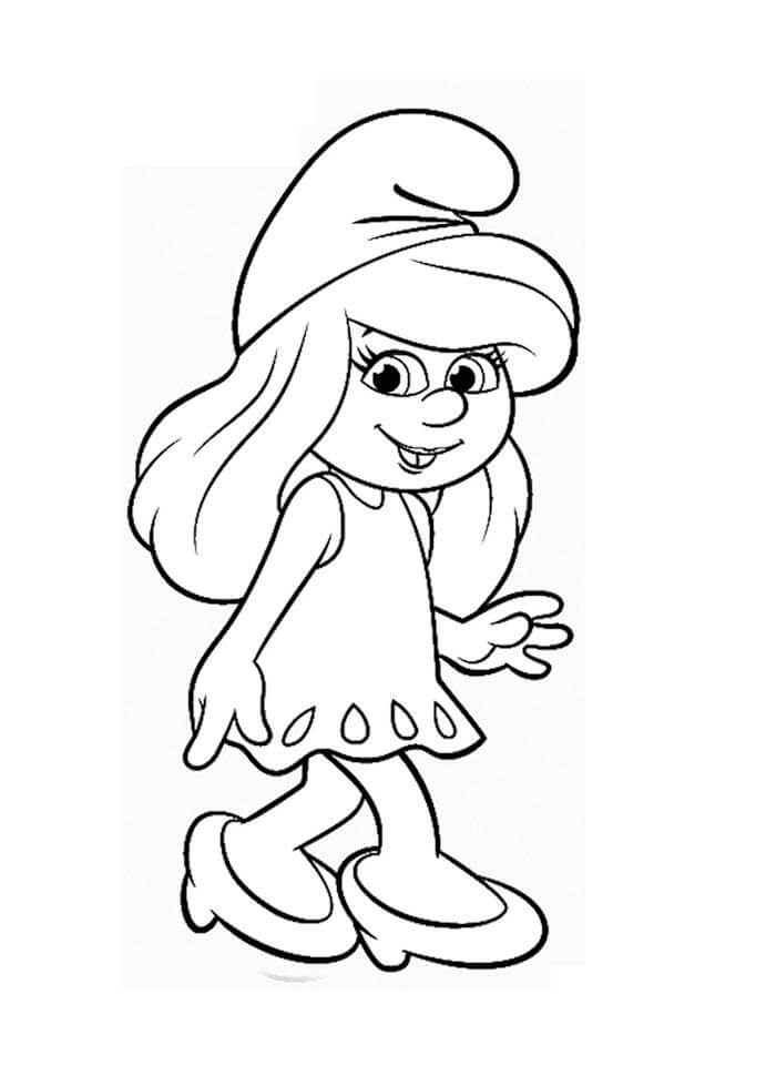 Desenho deSmurfette 11 para colorir