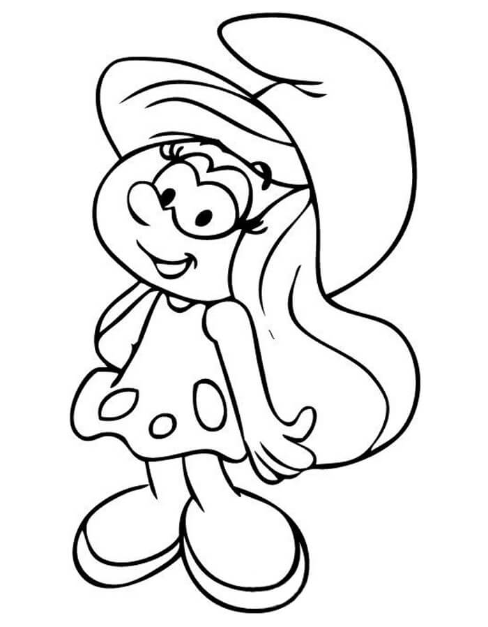 Desenho deSmurfette 12 para colorir