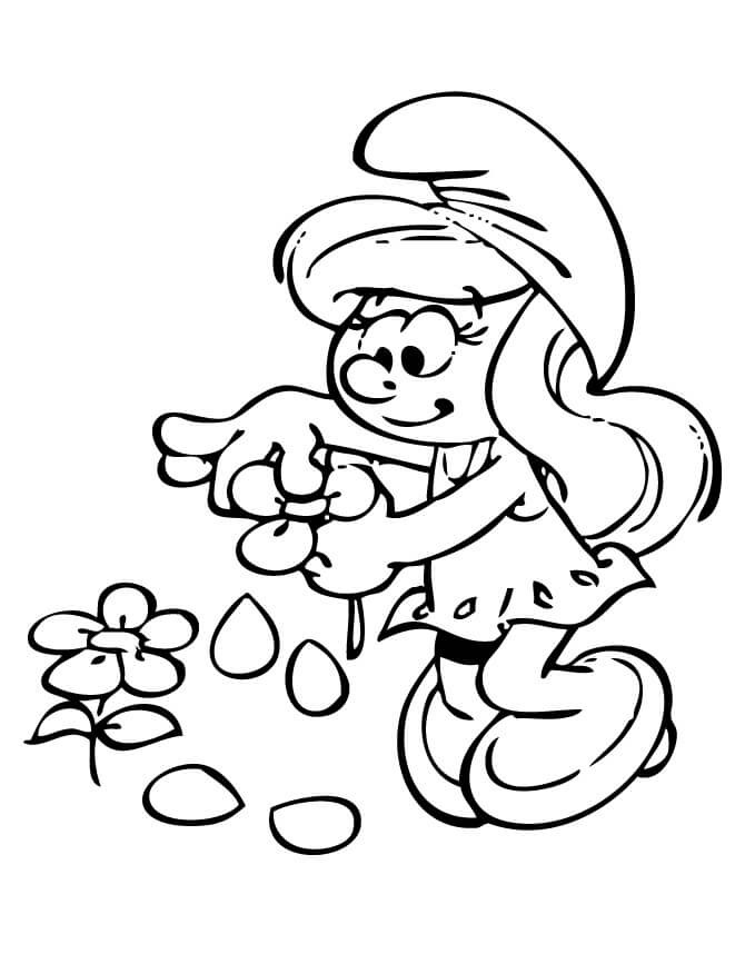 Desenho deSmurfette 13 para colorir