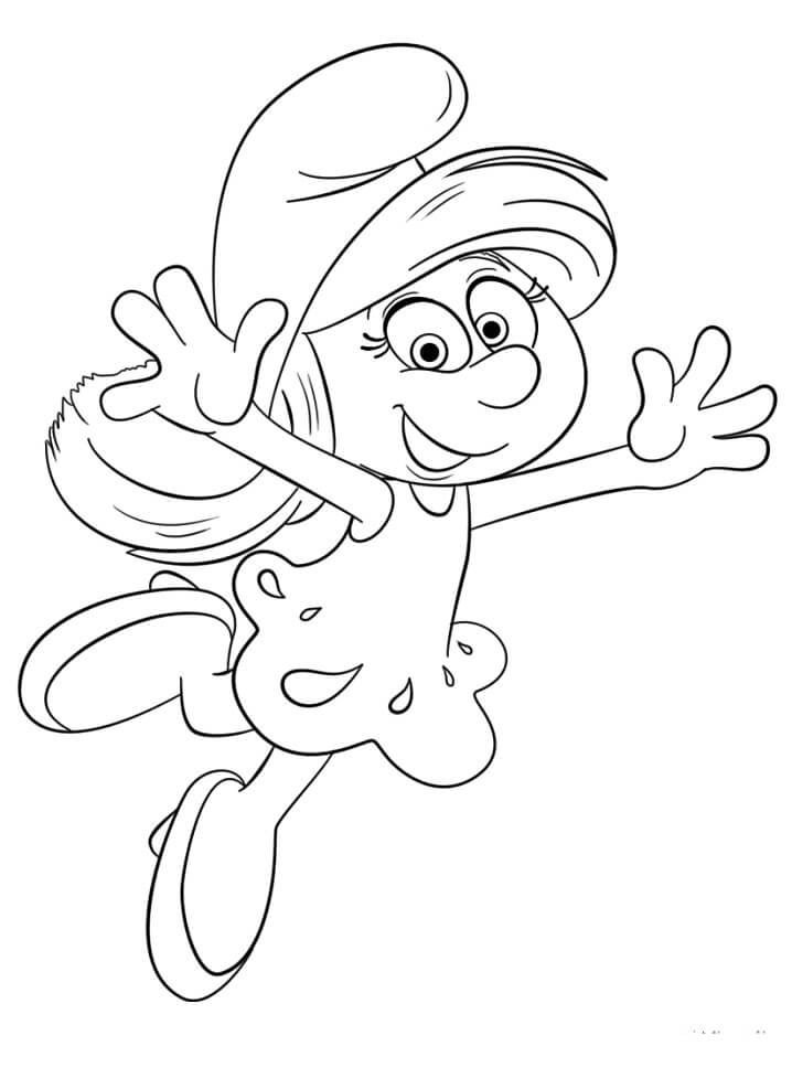 Desenho deSmurfette 14 para colorir