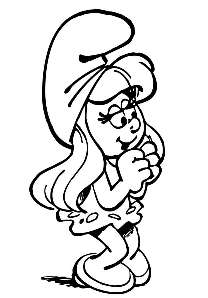 Desenho deSmurfette 15 para colorir