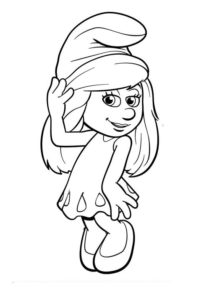 Desenho deSmurfette 2 para colorir