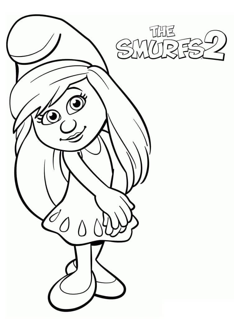 Desenho deSmurfette 3 para colorir