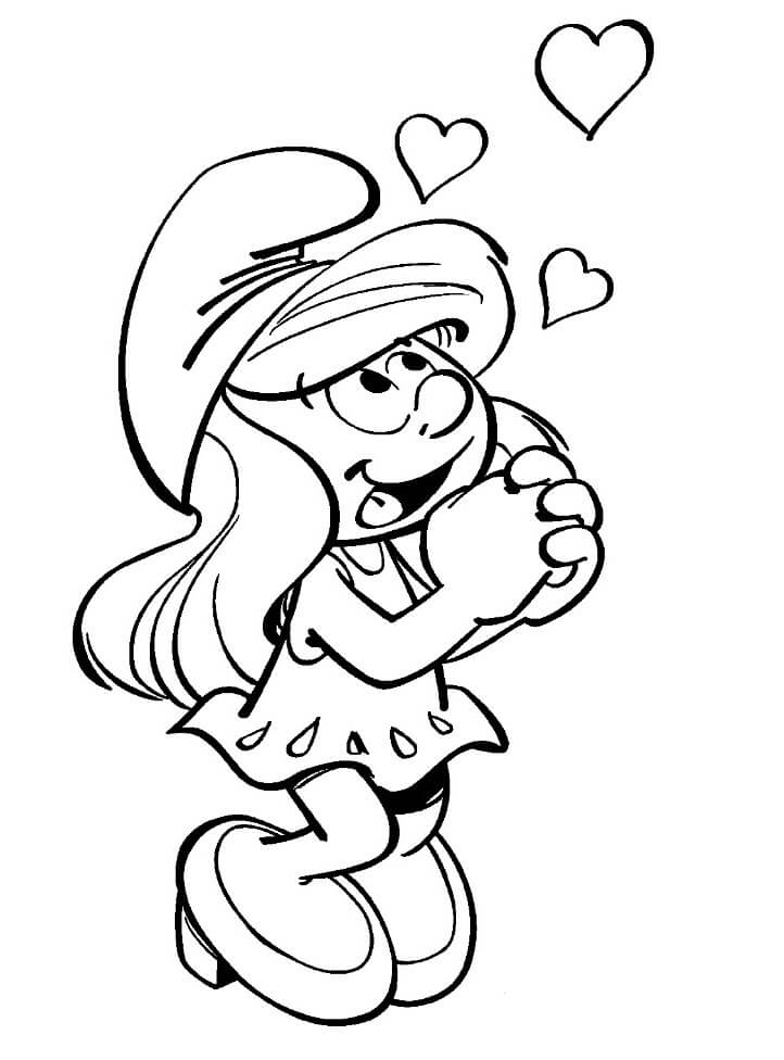 Desenho deSmurfette 4 para colorir