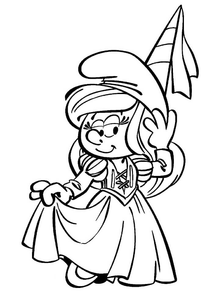 Desenho deSmurfette 5 para colorir