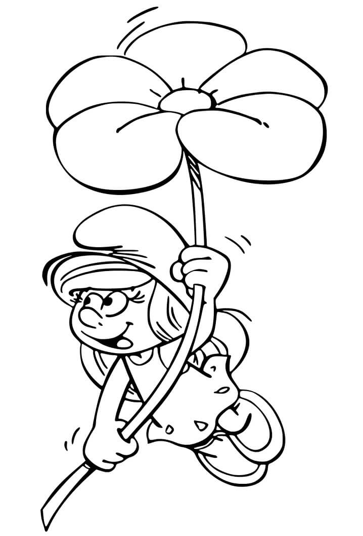 Desenho deSmurfette 7 para colorir