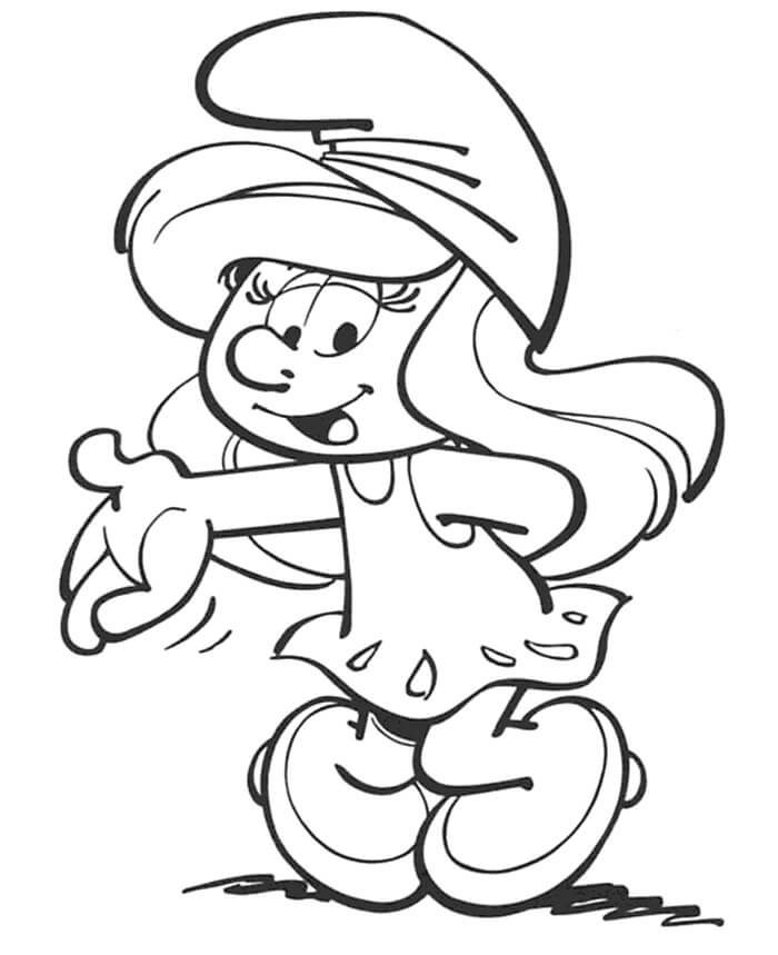 Desenho deSmurfette 9 para colorir