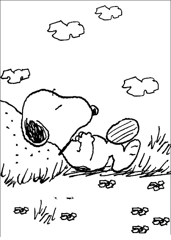 Desenho de Snoopy Engraçado 1 para colorir