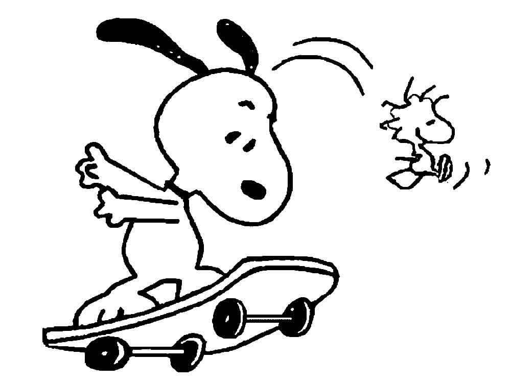 Desenho de Snoopy Engraçado 2 para colorir