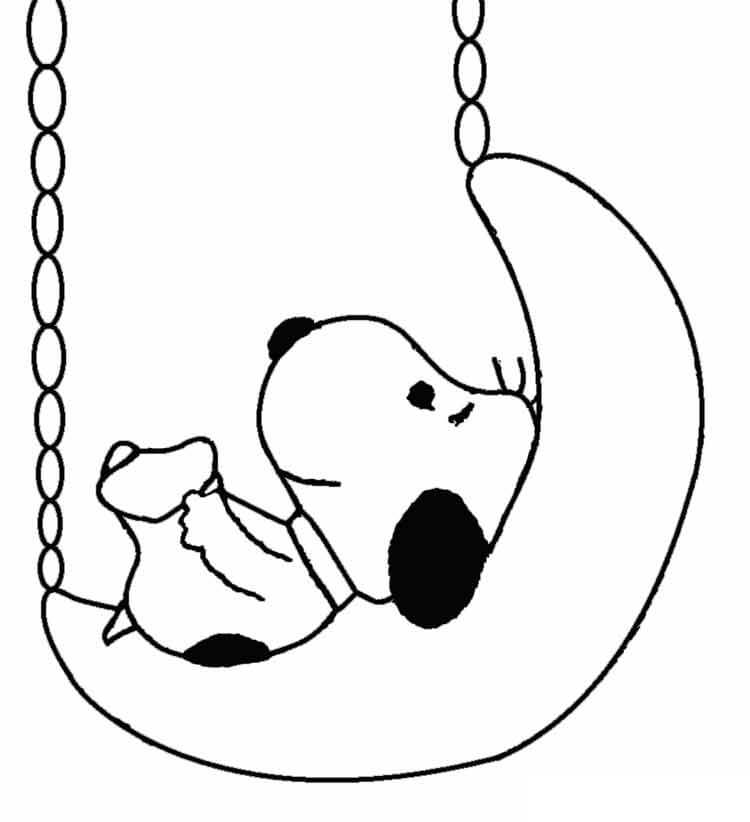 Desenho de Snoopy Engraçado 4 para colorir