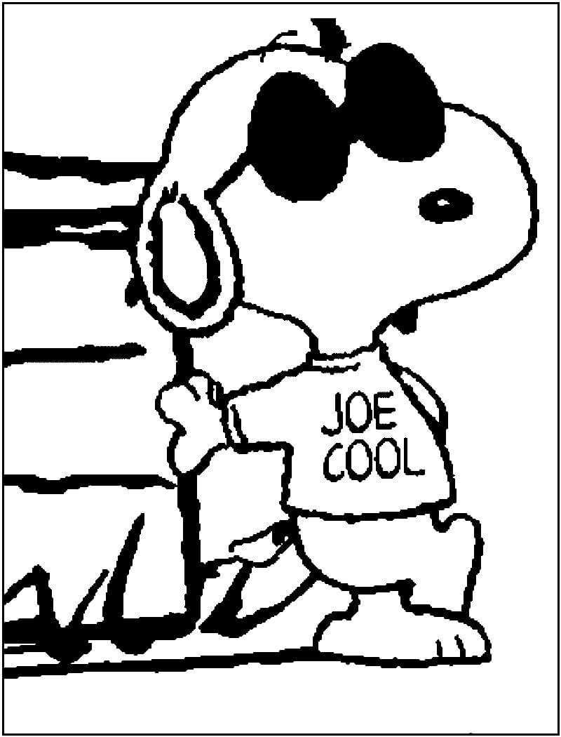 Desenho de Snoopy Engraçado para colorir