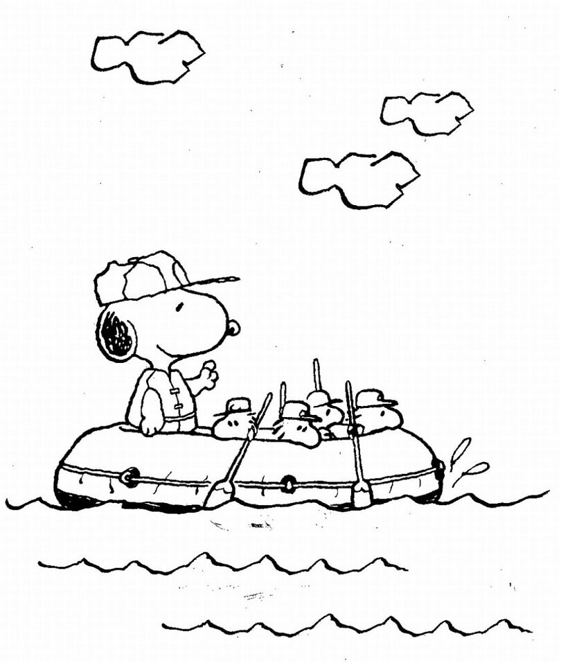 Desenho de Snoopy Feliz 2 para colorir