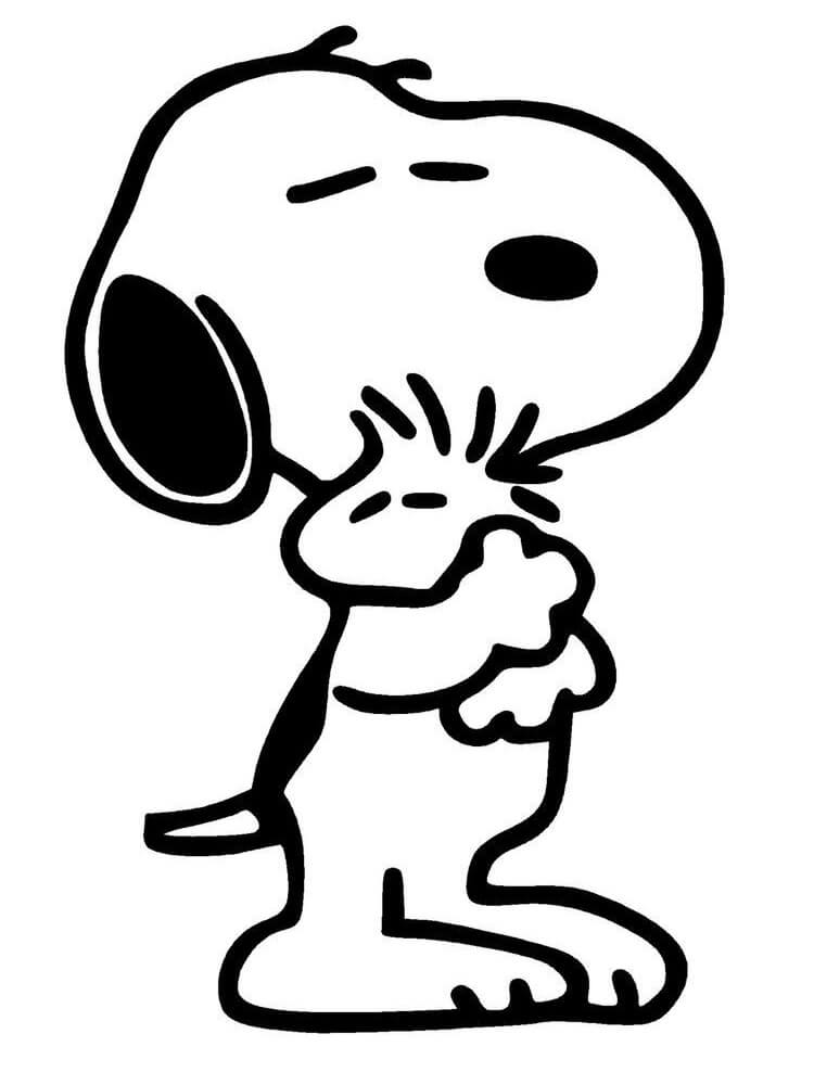 Desenho de Snoopy Feliz 3 para colorir