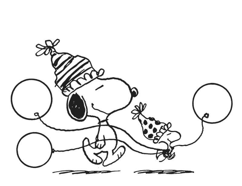 Desenho de Snoopy Feliz 4 para colorir