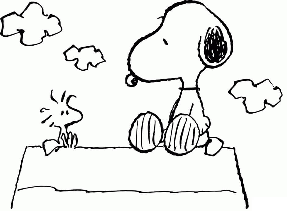 Desenho deSnoopy Fofo 1 para colorir