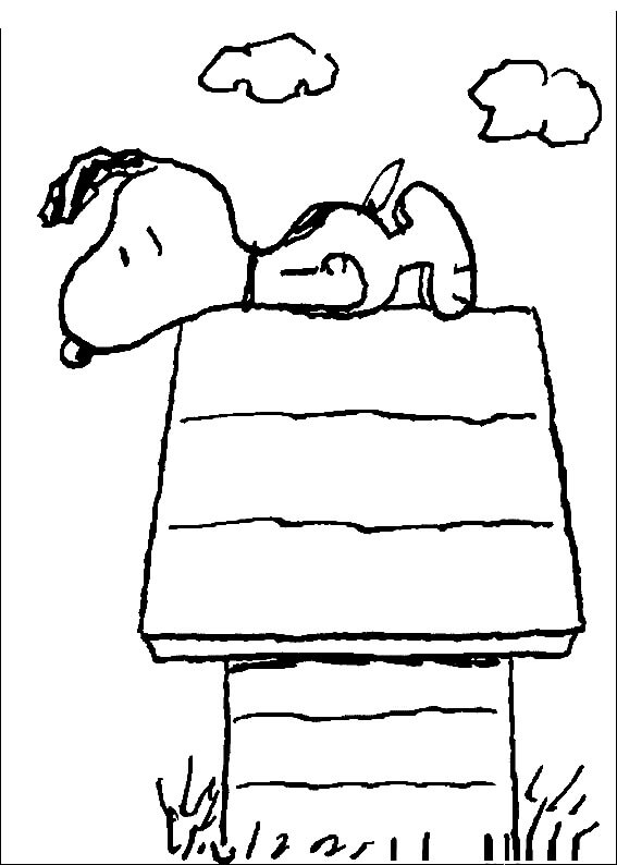 Desenho de Snoopy Fofo 5 para colorir