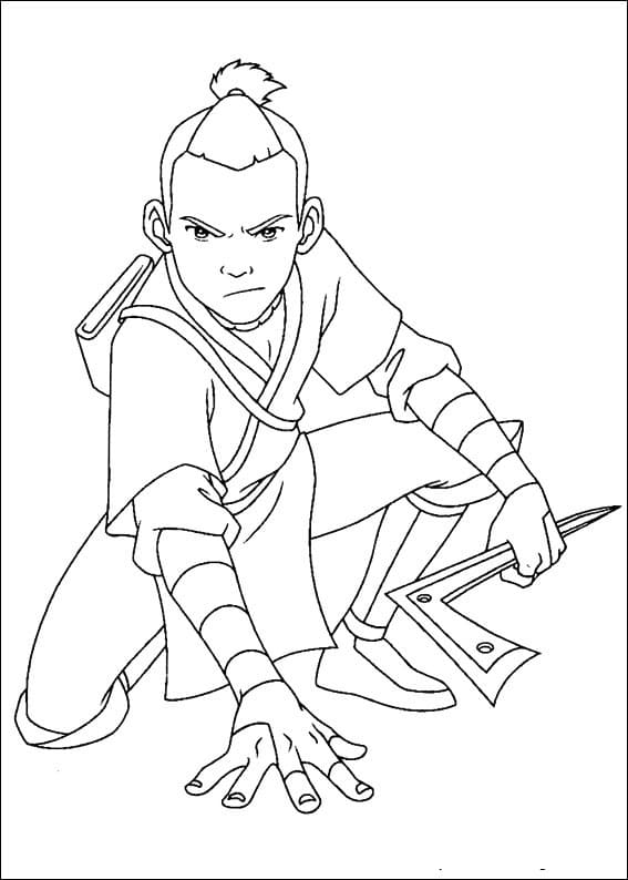 Desenho deSokka Avatar para colorir