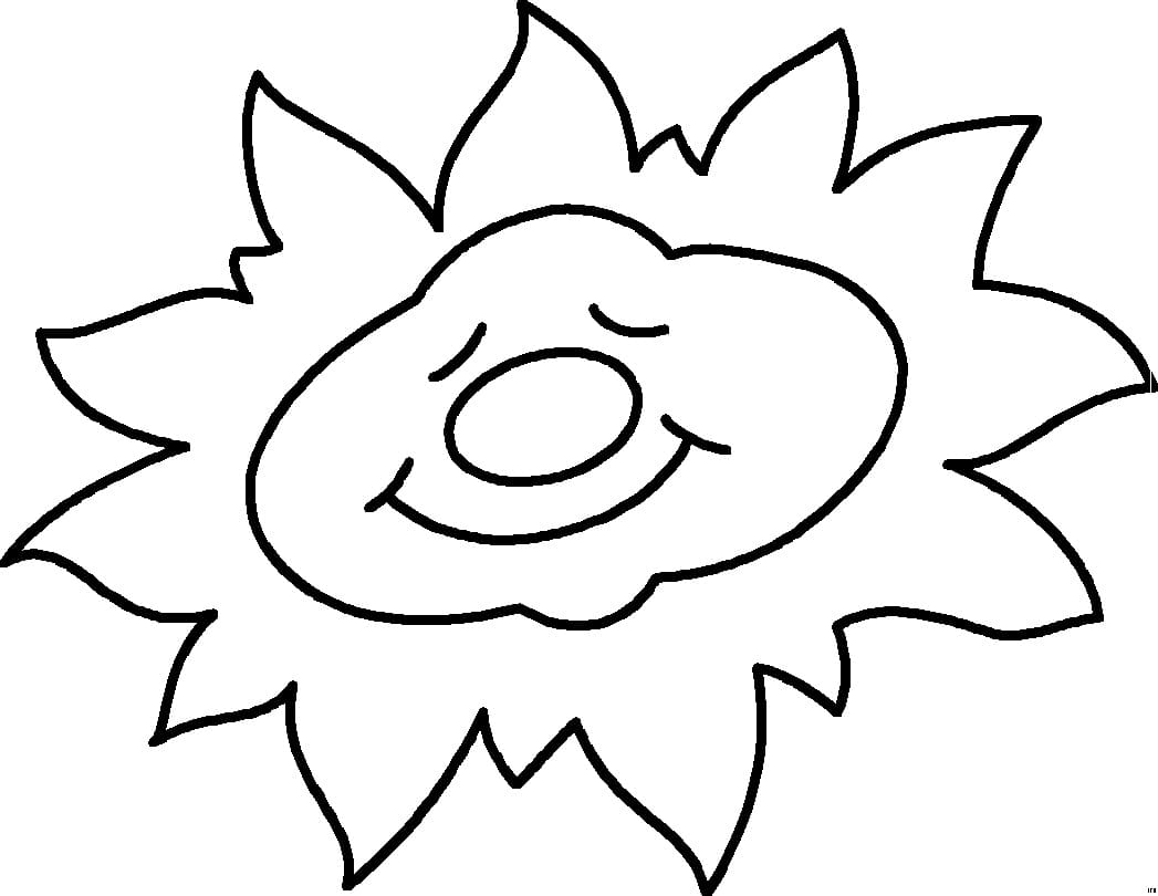 Desenho deSol Sorrindo 2 para colorir