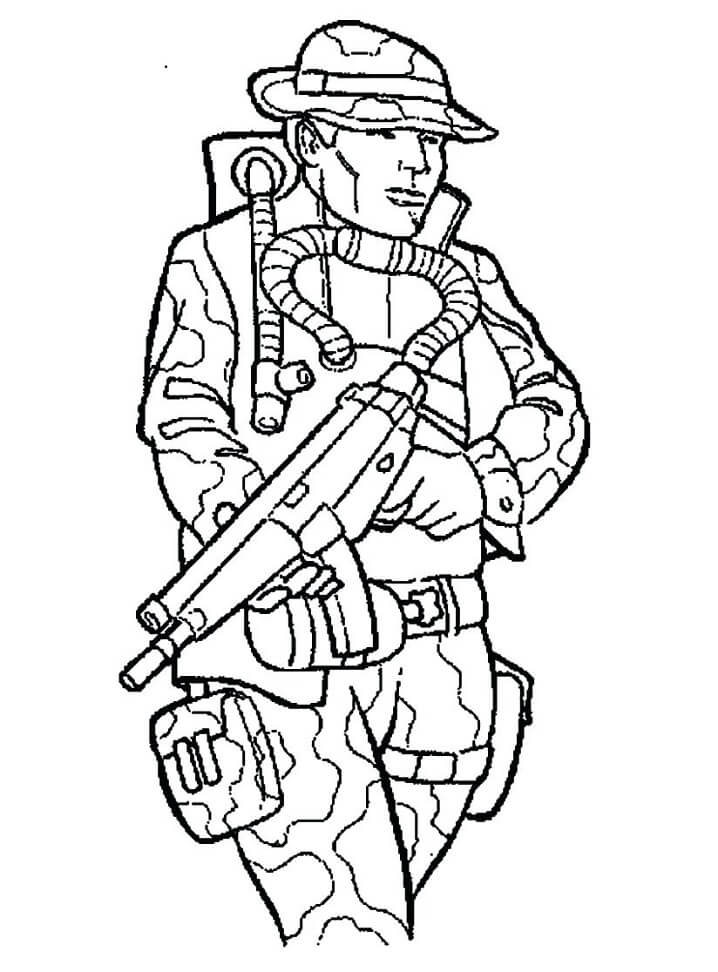 Desenho deSoldado 2 para colorir