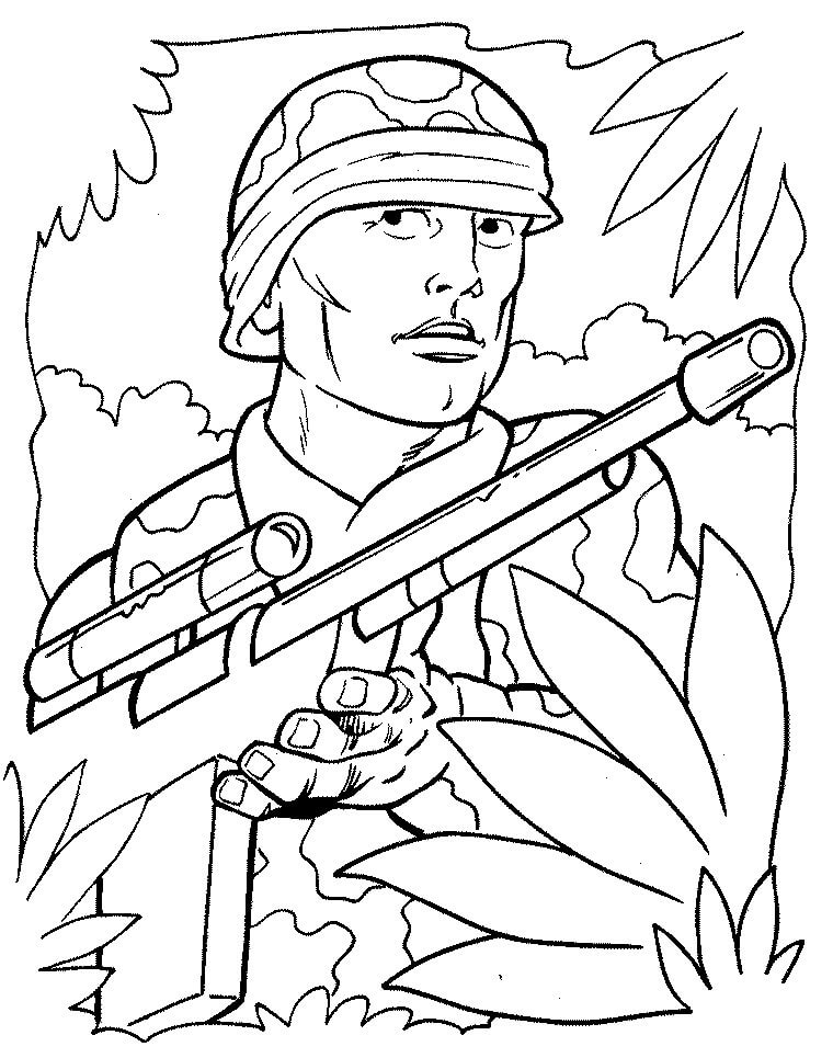 Desenho deSoldado 3 para colorir