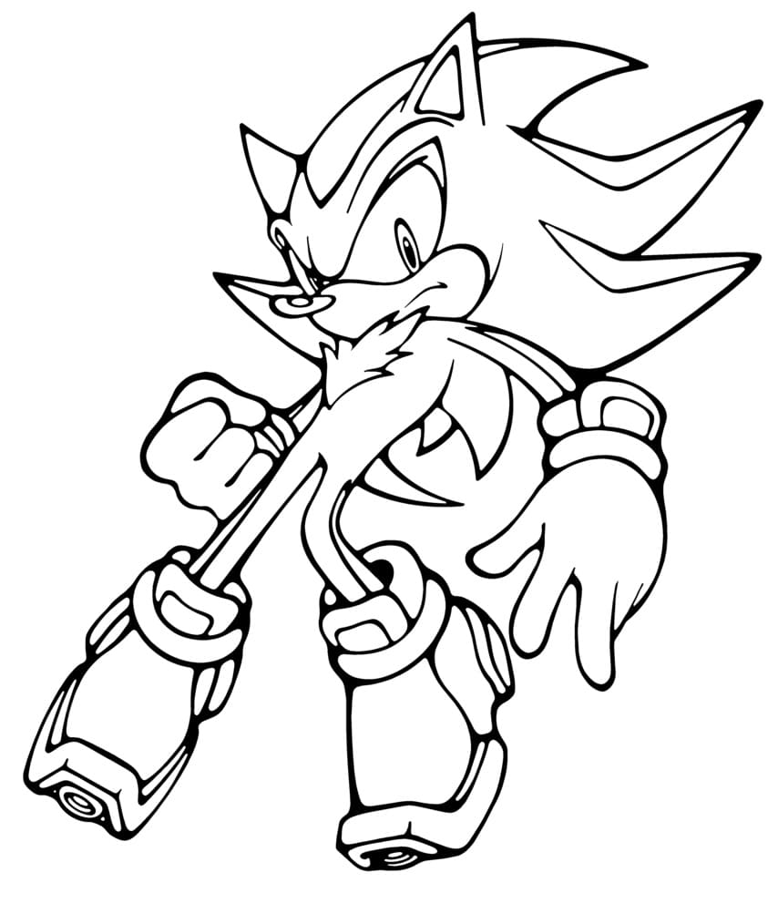 Desenho de Sonic 2 para colorir