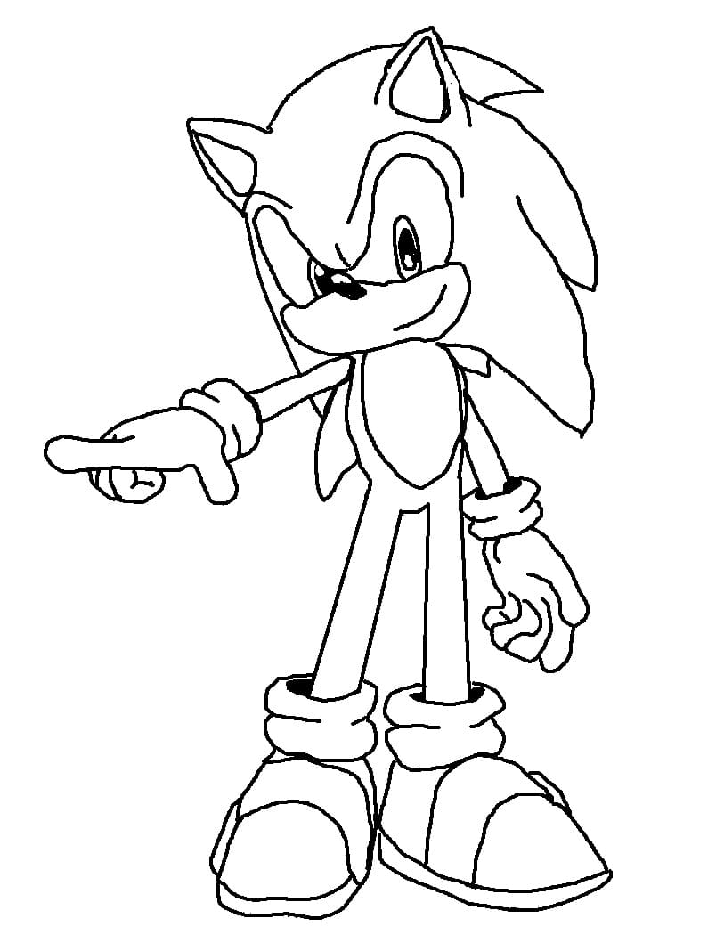 Desenho deSonic 3 para colorir