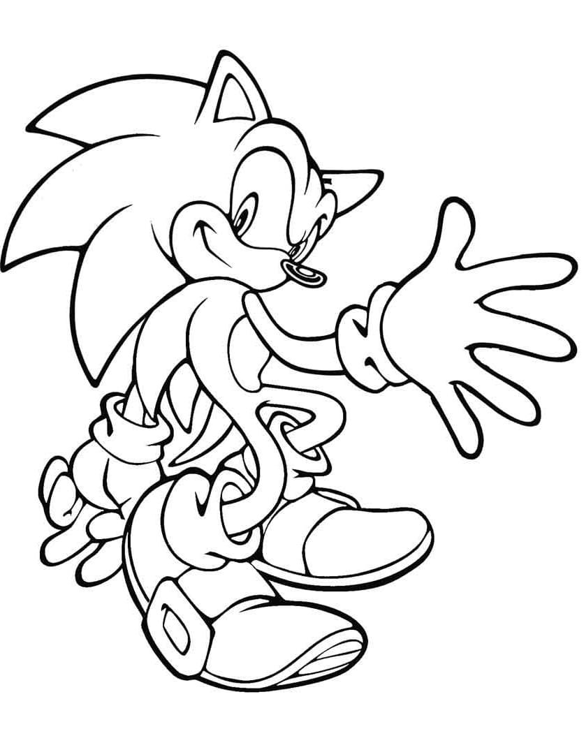 Desenho de Sonic 6 para colorir