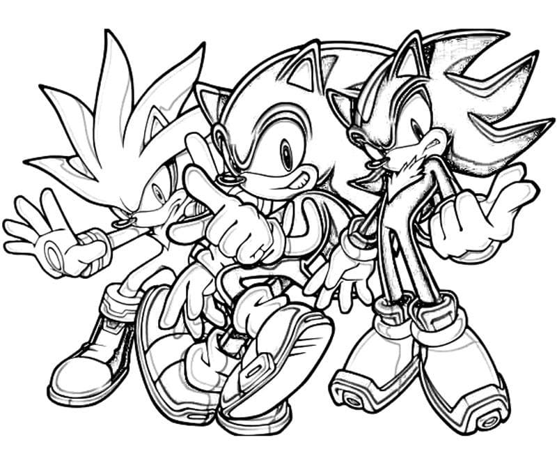 Desenho de Sonic 9 para colorir