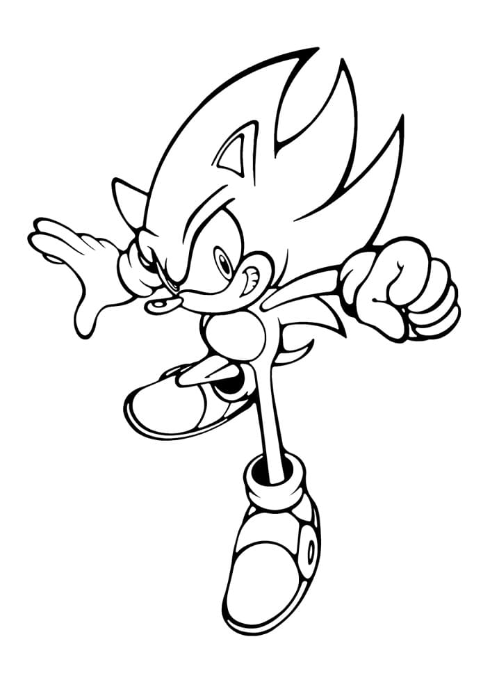 Desenho de Sonic Incrível 2 para colorir