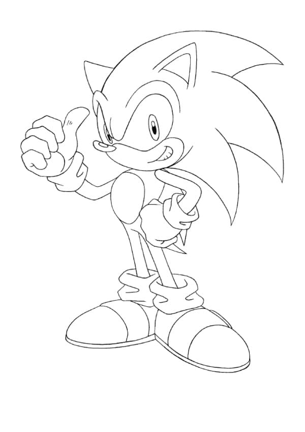 Desenho de Sonic Incrível 5 para colorir