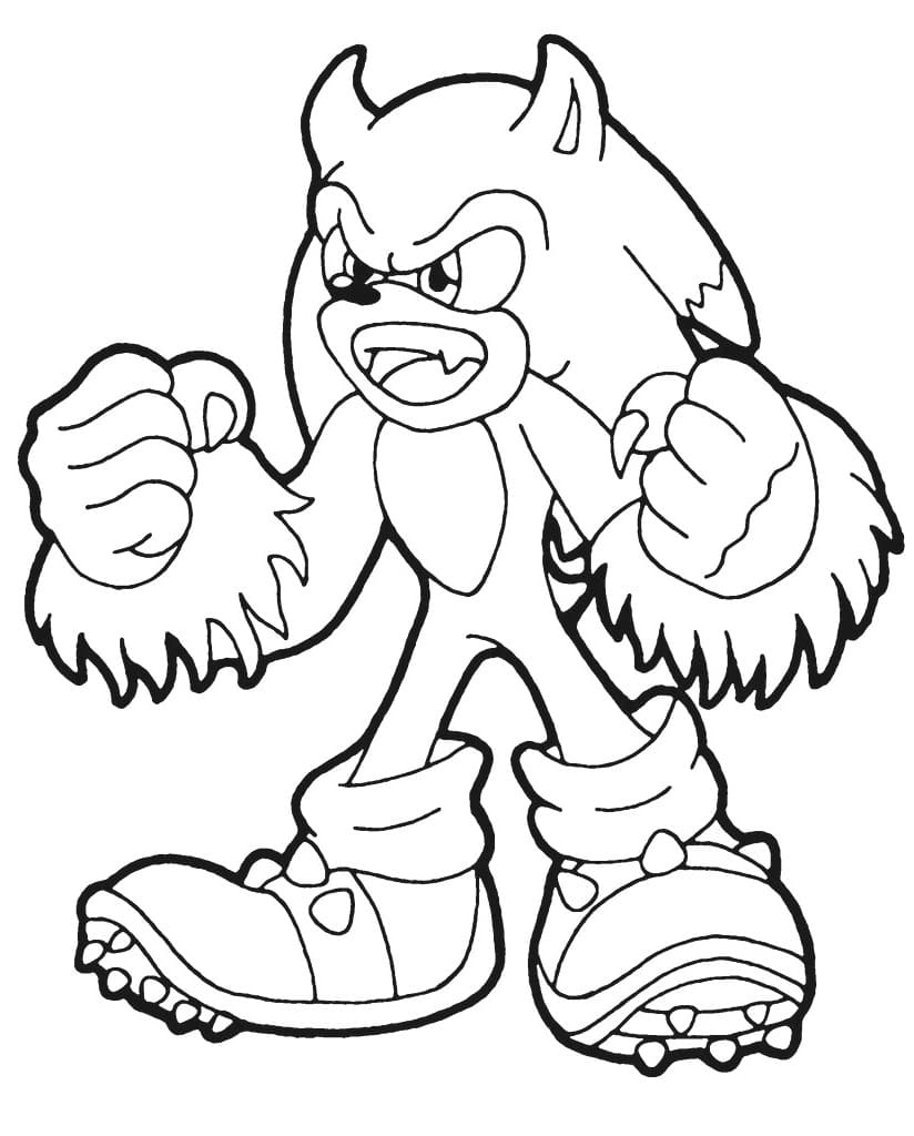 Desenho deSonic the Werehog para colorir