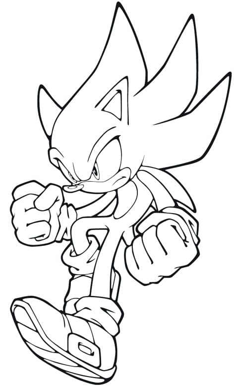 Desenho deSonic Zangado 1 para colorir