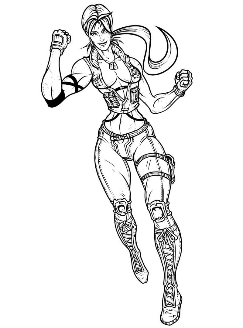 Desenho deSonya Mortal Kombat para colorir