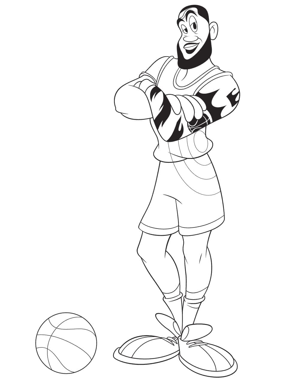 Desenho deSpace Jam 2 LeBron James para colorir