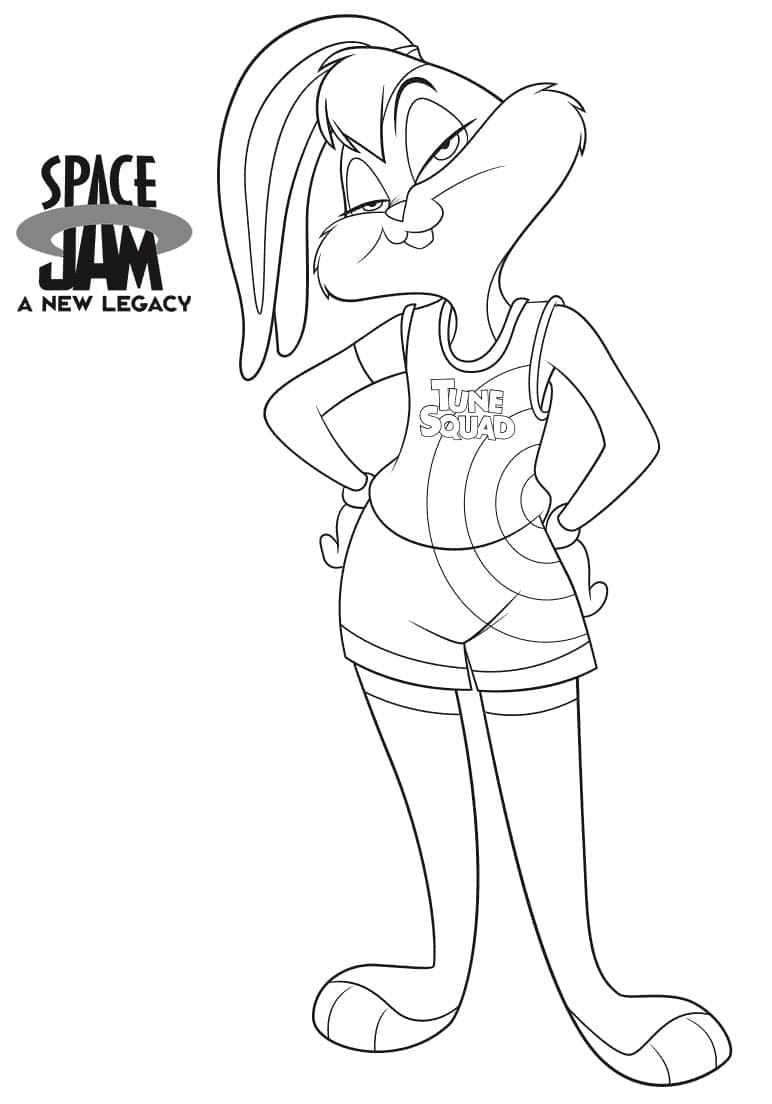 Desenho deSpace Jam 2 Lola Bunny para colorir