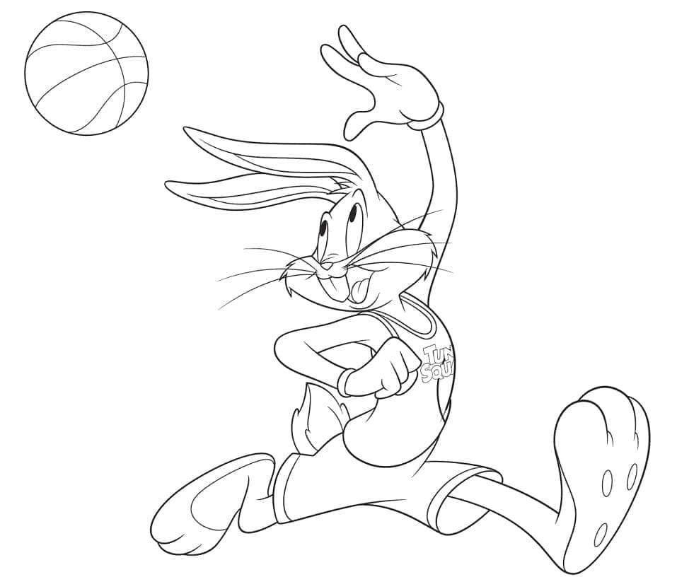 Desenho deSpace Jam Pernalonga 1 para colorir