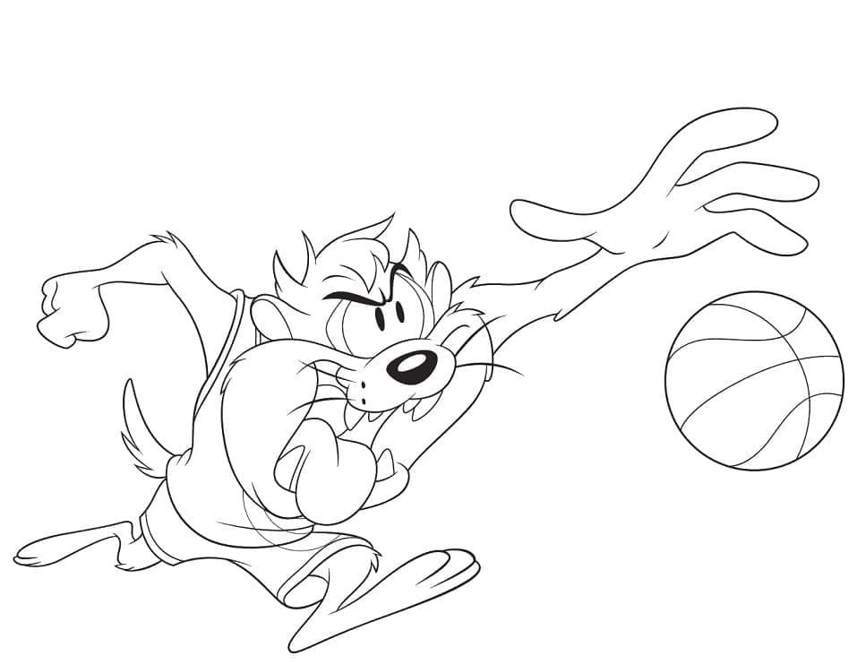 Desenho deSpace Jam Taz para colorir