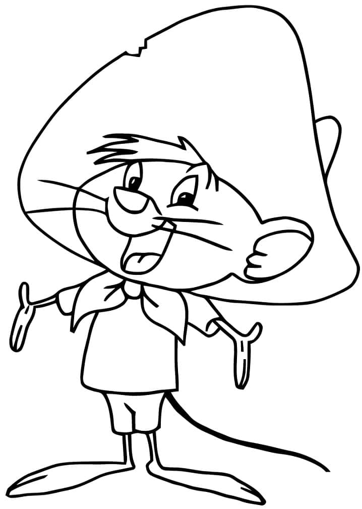 Desenho de Speedy González de Looney Tunes para colorir