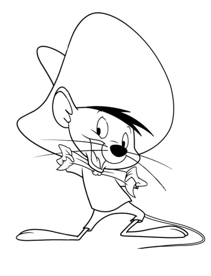 Desenho de Speedy González Looney Tunes para colorir